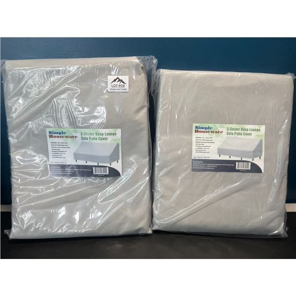 Lot of 2 Deep-Lounge Sofa Patio Chair Covers (79.5 x 38 x 29 in)