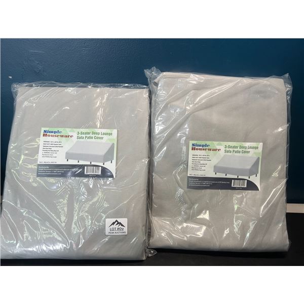 Lot of 2 Deep-Lounge Sofa Patio Chair Covers (79.5 x 38 x 29 in)