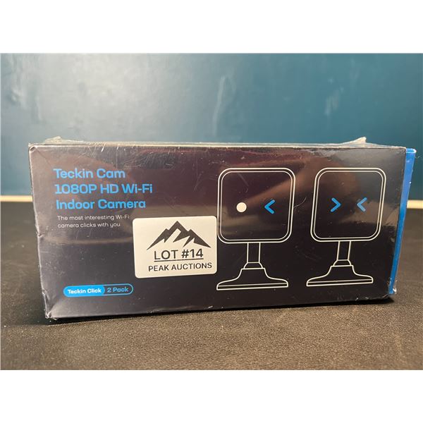 Lot of Teckin 1080P HD Wifi Indoor Security Cameras - 2 Cameras in Box - Brand New Sealed!