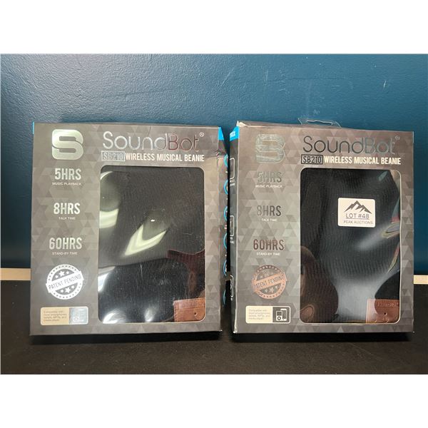 Lot of 2 Soundbot Wireless Musical Beanies/Toques