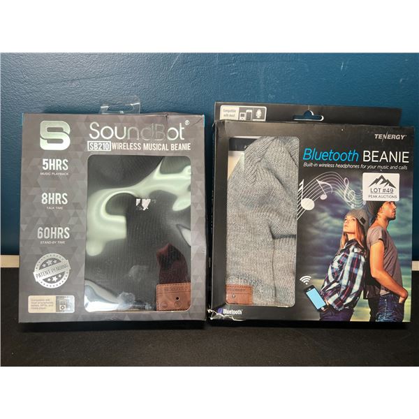 Lot of 2 Bluetooth Wireless Musical Beanies/Toques