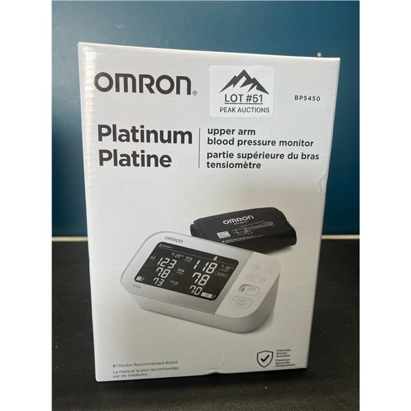 Lot of 1 OMRON Platinum Upper Arm Blood Pressure Monitor - BRAND NEW!