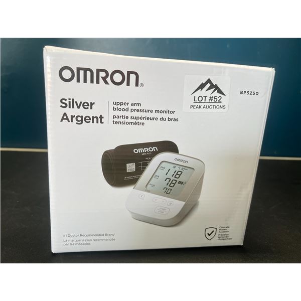 Lot of 1 OMRON Silver Upper Arm Blood Pressure Monitor - BRAND NEW!