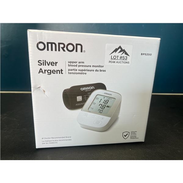Lot of 1 OMRON Silver Upper Arm Blood Pressure Monitor - BRAND NEW!