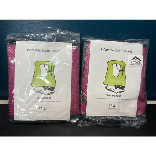 Lot of 2 Inflatable Swim/Life Jackets