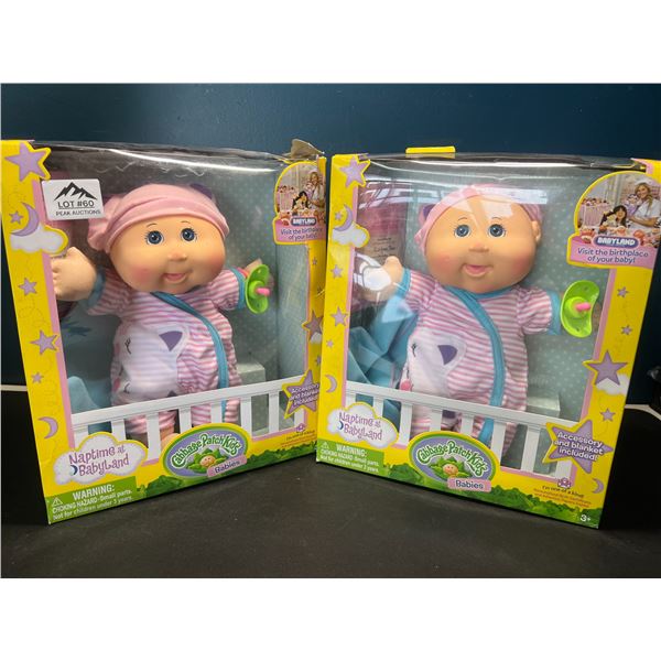 Lot of 2 Cabbage Patch Kids Naptime at Babyland Baby Dolls