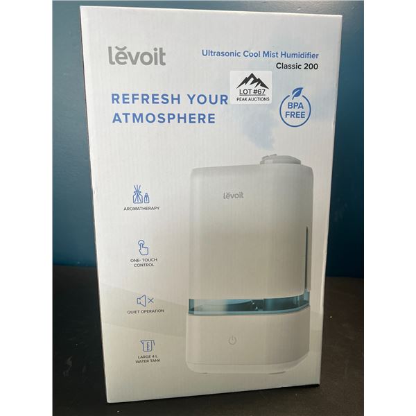 Lot of 1 Levoit Ultrasonic Top-Fill Cool Mist 2-in-1 Humidifier & Diffuser - Brand New!!