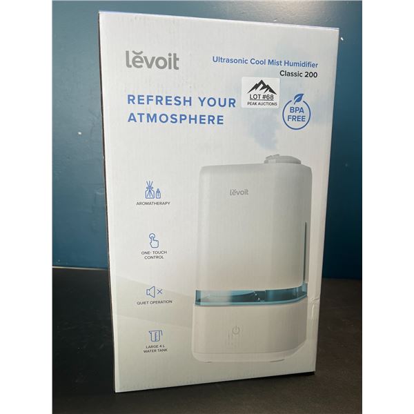 Lot of 1 Levoit Ultrasonic Top-Fill Cool Mist 2-in-1 Humidifier & Diffuser - Brand New!!
