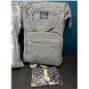 Image 2 : Lot of 2 DodoBabies Insulated Backpack Style Diaper Bags - Grey