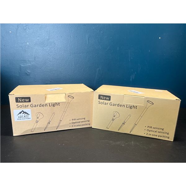 Lot of 2 Packs of Solar Garden Lights (2 per box - 4 Total)