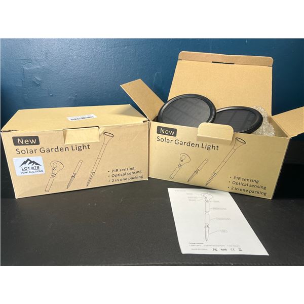Lot of 2 Packs of Solar Garden Lights (2 per box - 4 Total)