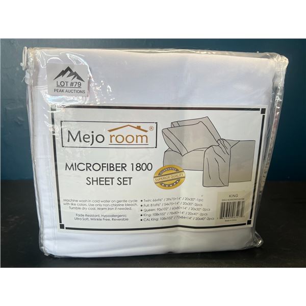 Lot of 1 King Size Sheet Set - White