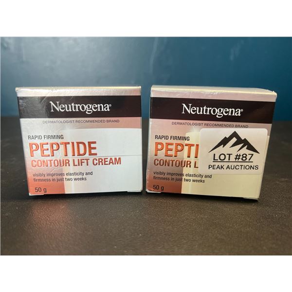 Lot of 2 Neutrogena Rapid Firming Peptide Contour Lift Skin Creams