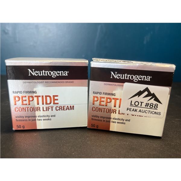 Lot of 2 Neutrogena Rapid Firming Peptide Contour Lift Skin Creams