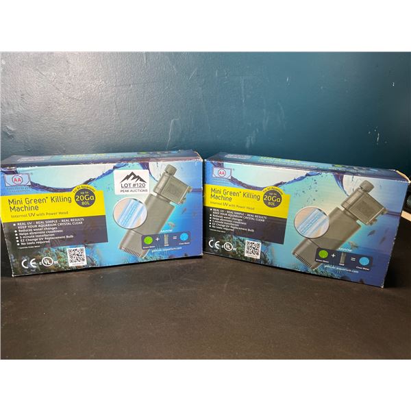 Lot of 2 Mini Green Killing Machine Internal UV's for Aquariums/Fish Tanks