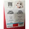 Image 2 : Lot of 1 BHT Bed Sheet & Duvet Cover Set - 100% Cotton Flannel - Coral Pink - Twin Size