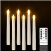 Image 1 : Lot of 2 Boxes of LED Battery-Operated Flameless Taper Candles w/ Remote Control - 6pcs per box