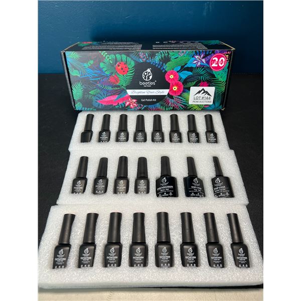 Lot of 1 Gel Nail Polish Kit - 20 Gel Nail Colours