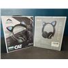 Image 1 : Lot of 2 Cat Ears/Kity Ear Wireless Headphones w/ LED Light - Black