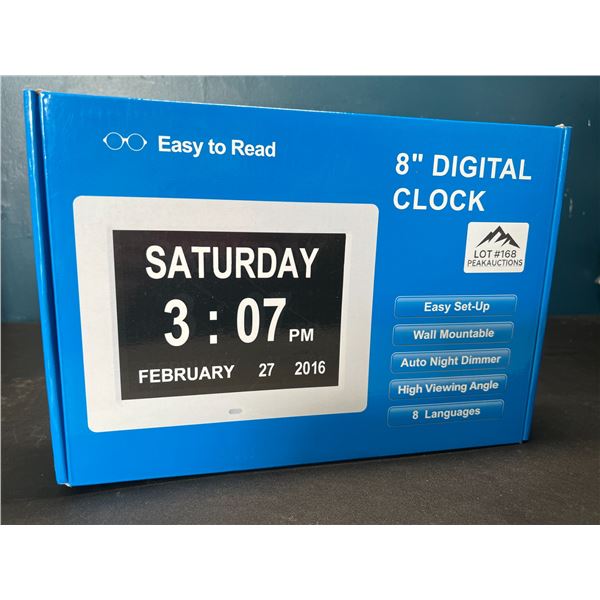 Lot of 1 8-Inch Digital Clock Calendar - "Dementia Clock"