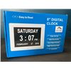 Image 1 : Lot of 1 8-Inch Digital Clock Calendar - "Dementia Clock"