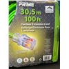 Image 2 : Lot of 1 Prime 100FT Outdoor Heavy-Duty Extension Cord - High Visibility Green