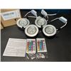 Image 2 : Lot of 3 Multi-Pack Boxes of LED Panel Recessed Color Changing Lights - 4lights per box/12 total