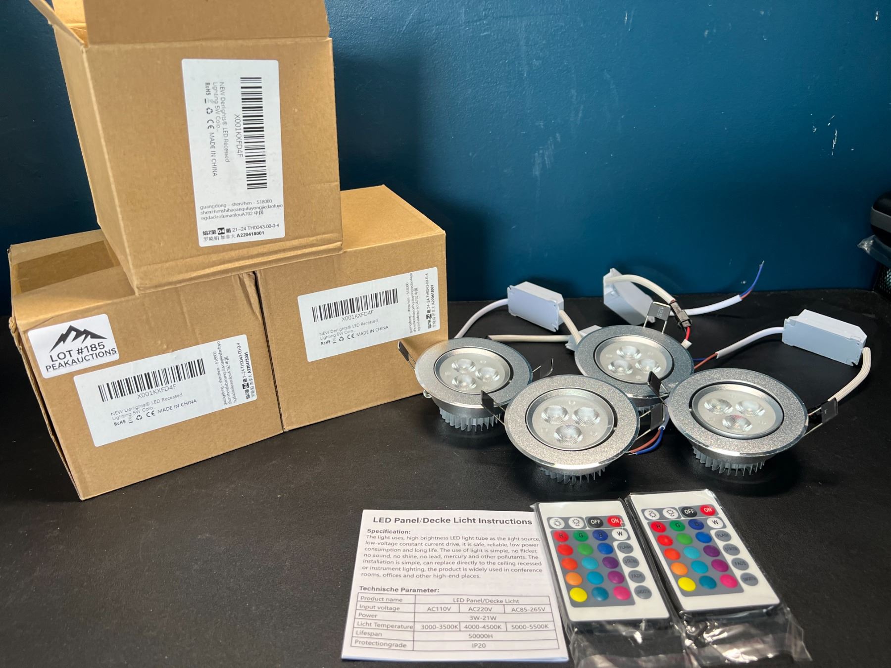 Lot of 3 Multi-Pack Boxes of LED Panel Recessed Color Changing Lights ...