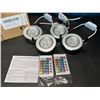 Image 2 : Lot of 3 Multi-Pack Boxes of LED Panel Recessed Color Changing Lights - 4lights per box/12 total