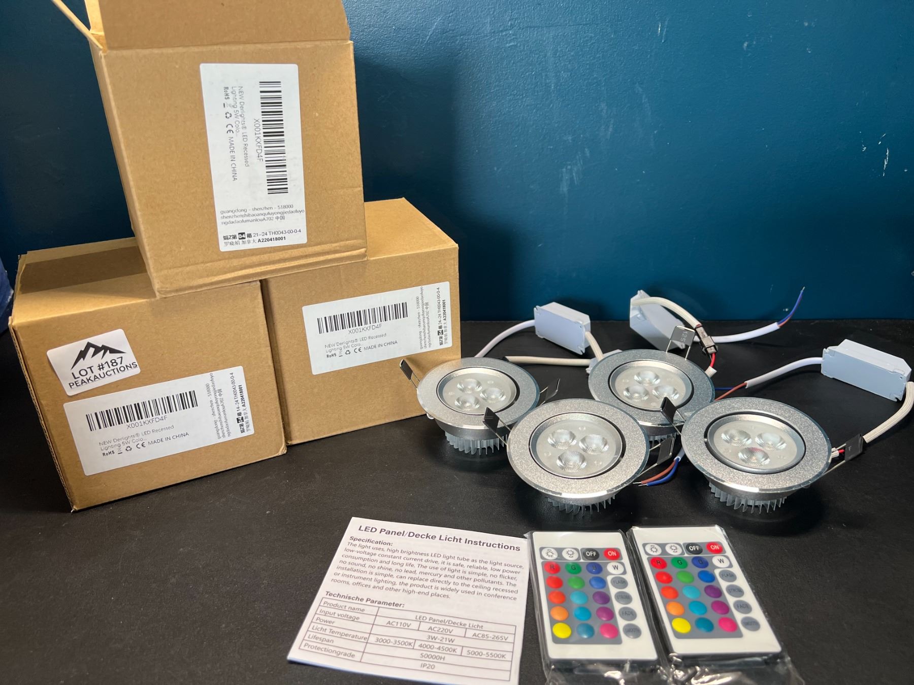 Led Panel Color Box Lot of 3 Multi-Pack Boxes of LED Panel Recessed Color Changing Lights ...