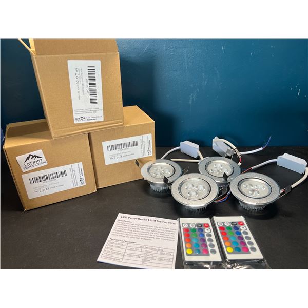 Lot of 3 Multi-Pack Boxes of LED Panel Recessed Color Changing Lights ...