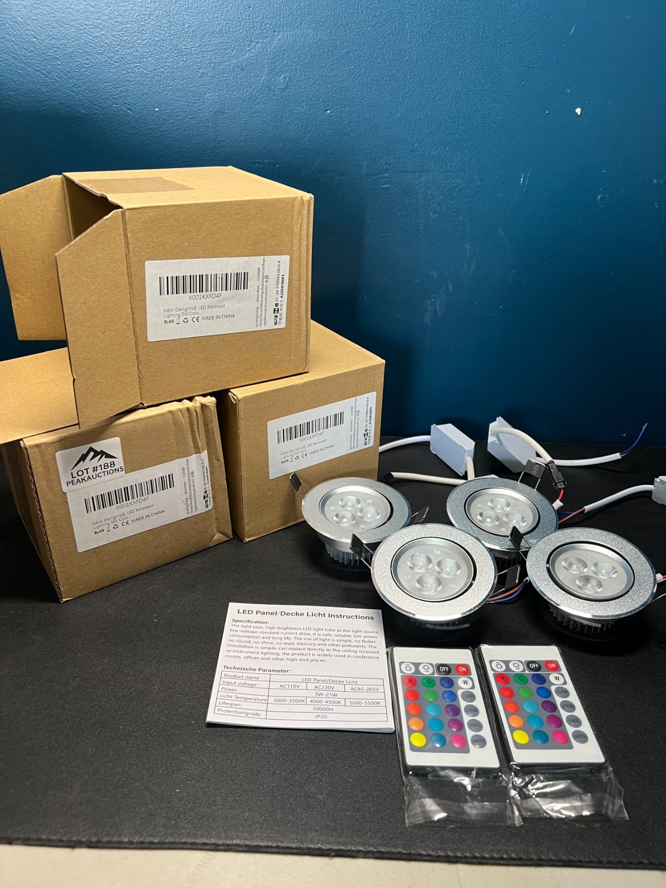 Lot of 3 Multi-Pack Boxes of LED Panel Recessed Color Changing Lights ...