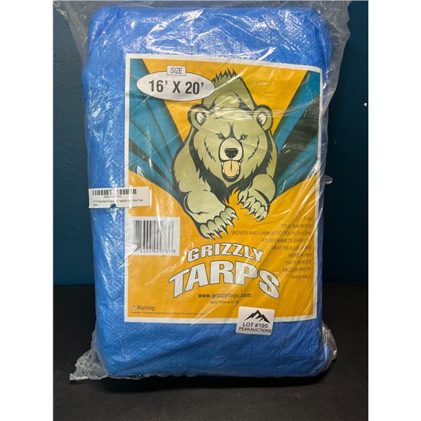 Lot of 1 Grizzly Tarp - 16ft x 20ft Large Size
