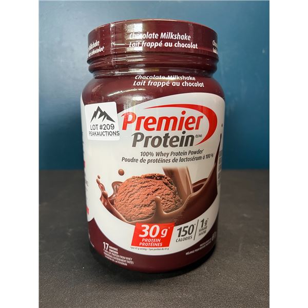Lot of 1 Tub of Premier Protein Whey Powder - Chocolate Milkshake - 697g