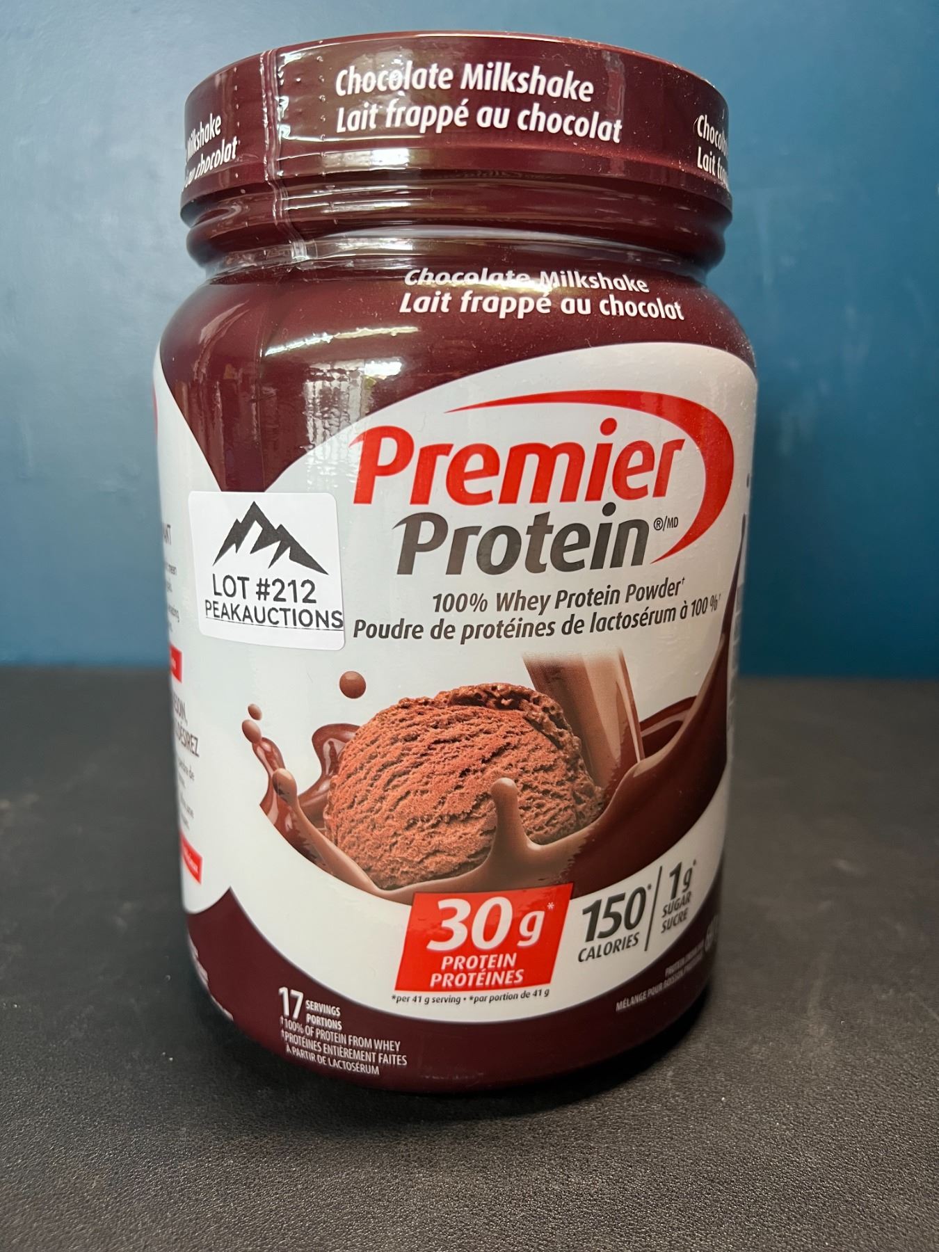 Lot of 1 Tub of Premier Protein Whey Powder - Chocolate Milkshake - 697g