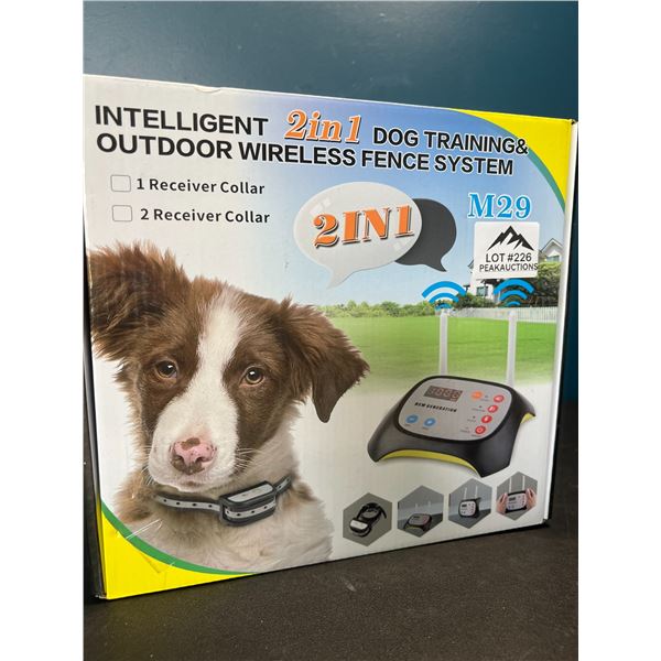 Lot of 1 Intelligent 2-in-1 Outdoor Dog Training Wireless Fence System