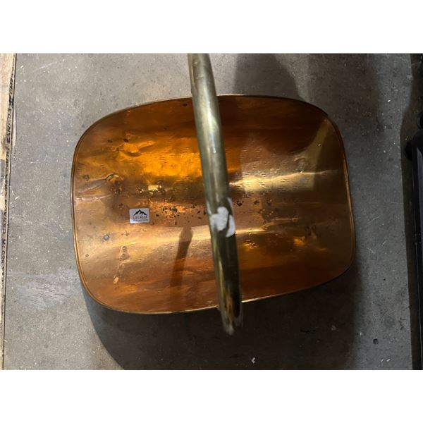 Lot of 1 Copper Decorative Firewood Holder