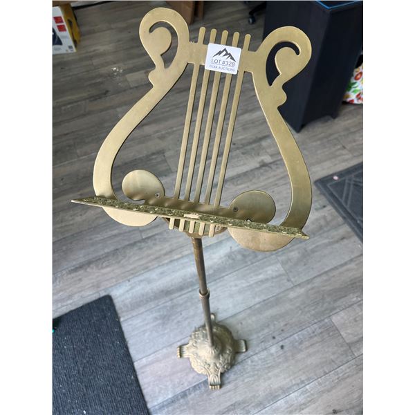 Lot of 1 Vintage Brass/Bronze Sheet Music Stand - USED