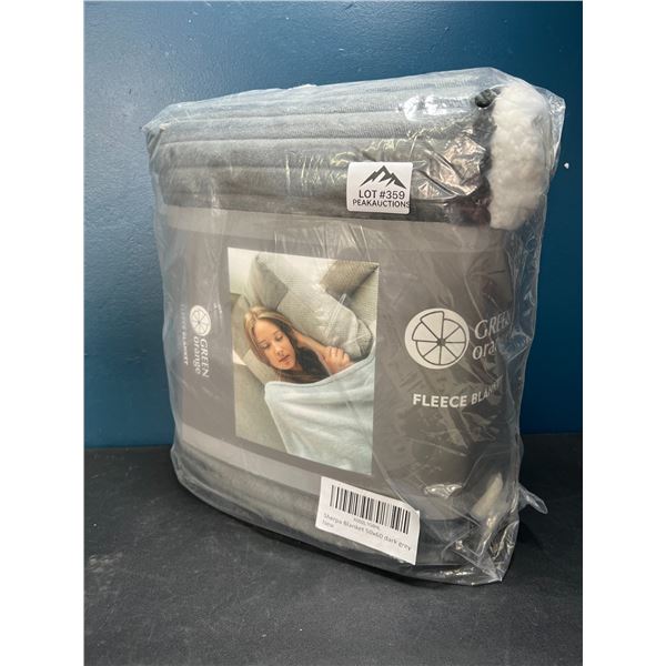 Lot of 1 Sherpa Fleece Blanket - Grey