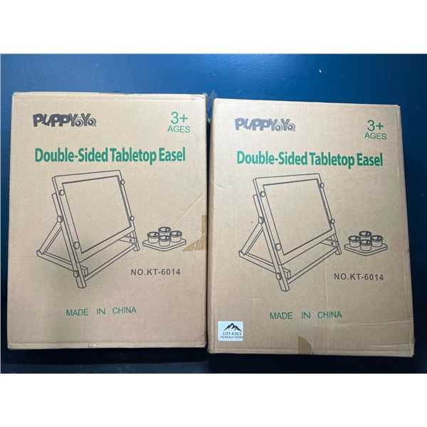 Lot of 2 Double-Sided Tabletop Art Easels