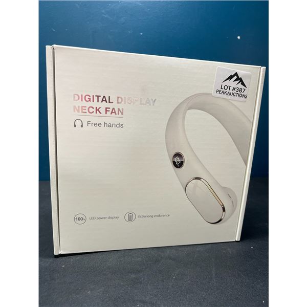 Lot of 1 Digital Display Neck Cooling Fan/Wearable Rechargeable Hands-Free Fan
