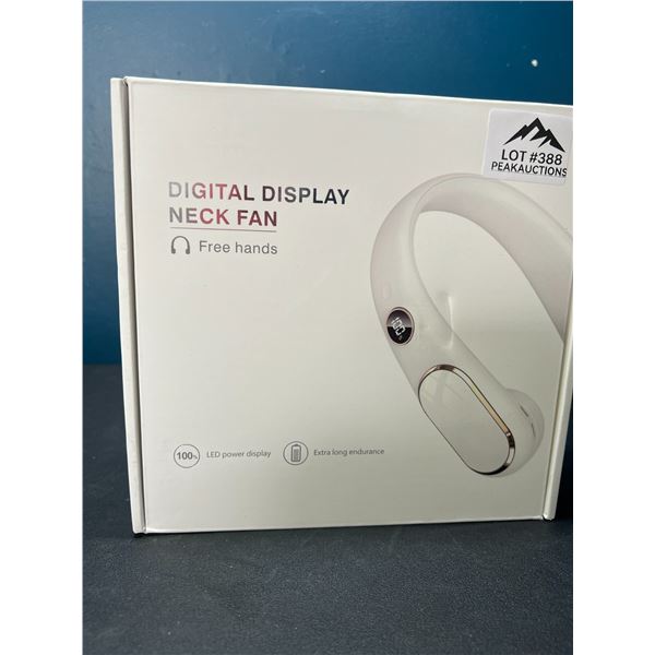 Lot of 1 Digital Display Neck Cooling Fan/Wearable Rechargeable Hands-Free Fan