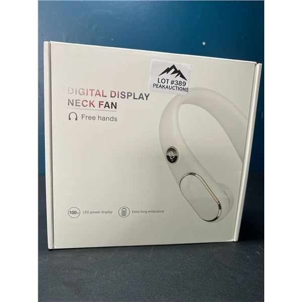Lot of 1 Digital Display Neck Cooling Fan/Wearable Rechargeable Hands-Free Fan