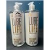 Image 1 : Lot of 2 Bottles of LubeLife Water-Based Lubricant - Large 946 mL Bottles - Brand New Sealed!