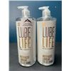 Image 1 : Lot of 2 Bottles of LubeLife Water-Based Lubricant - Large 946 mL Bottles - Brand New Sealed!