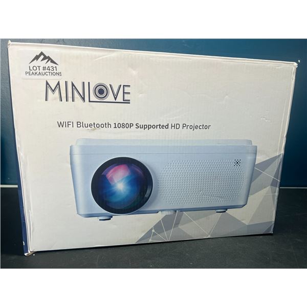 Lot of 1 Minlove WiFi Bluetooth HD Portable LED Projector