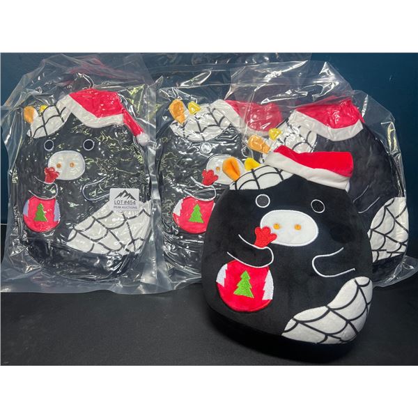 Lot of 4 Squishmallow-Like Plushies; Cow Design
