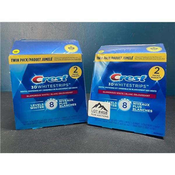 Lot of 2 Boxes of Crest 3D Whitestrips Teeth Whitening Kits - TwinPacks (2x28 strips per box)