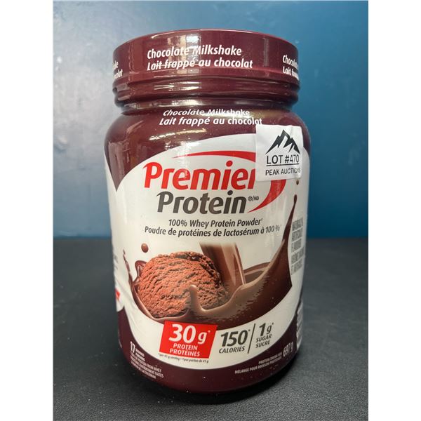 Lot of 1 Tub of Premier Protein Whey Powder - Chocolate Milkshake - 697g