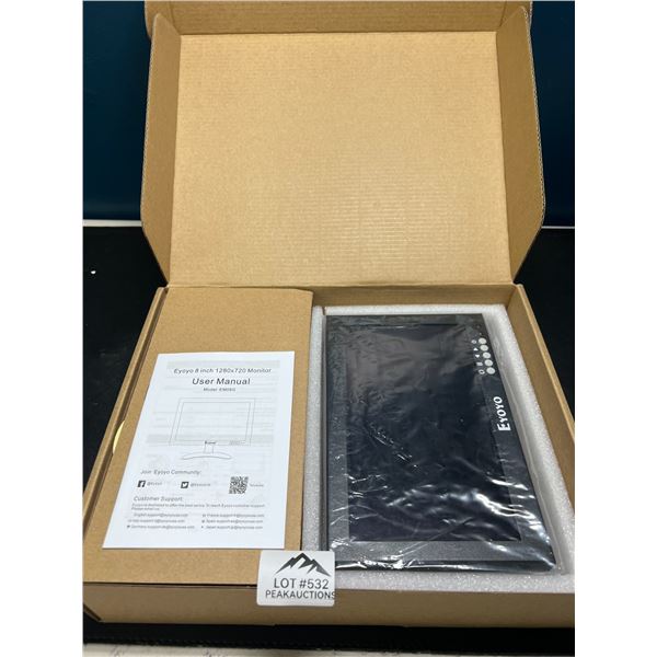 Lot of 1 Eyoyo 8-inch 1280x720 Portable Monitor/Display